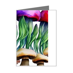 Cozy Mushroom Forest Historical Boho Mini Greeting Card by GardenOfOphir