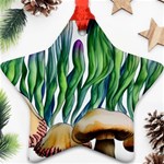 Cozy Mushroom Forest Historical Boho Star Ornament (Two Sides) Back