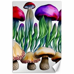 Cozy Mushroom Forest Historical Boho Canvas 12  X 18  by GardenOfOphir