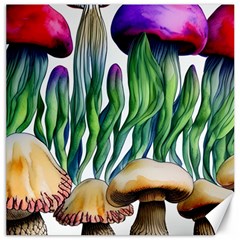 Cozy Mushroom Forest Historical Boho Canvas 16  X 16  by GardenOfOphir