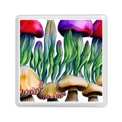 Cozy Mushroom Forest Historical Boho Memory Card Reader (square) by GardenOfOphir