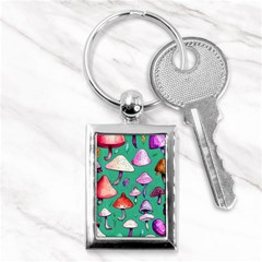 Goblin Mushroom Forest Boho Witchy Key Chain (rectangle) by GardenOfOphir