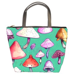 Goblin Mushroom Forest Boho Witchy Bucket Bag by GardenOfOphir