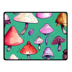 Goblin Mushroom Forest Boho Witchy One Side Fleece Blanket (small) by GardenOfOphir