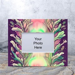 Mystic Mushroom White Tabletop Photo Frame 4 x6  by GardenOfOphir