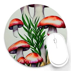 Forest Fungi Round Mousepad by GardenOfOphir