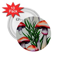 Forest Fungi 2 25  Buttons (10 Pack)  by GardenOfOphir