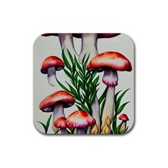 Forest Fungi Rubber Coaster (square) by GardenOfOphir