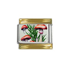 Forest Fungi Gold Trim Italian Charm (9mm) by GardenOfOphir