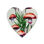 Forest Fungi Heart Magnet Front