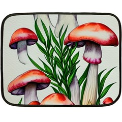 Forest Fungi One Side Fleece Blanket (mini) by GardenOfOphir