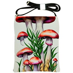 Forest Fungi Shoulder Sling Bag by GardenOfOphir