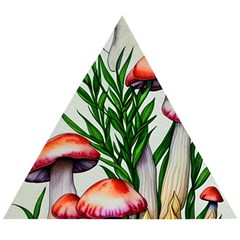 Forest Fungi Wooden Puzzle Triangle by GardenOfOphir