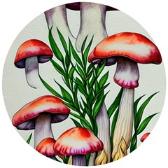 Forest Fungi Wooden Puzzle Round by GardenOfOphir