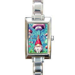 Mushroom Magic Rectangle Italian Charm Watch by GardenOfOphir