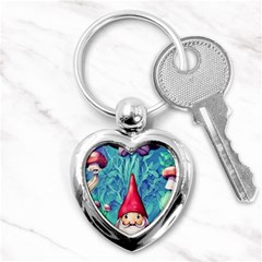 Mushroom Magic Key Chain (heart) by GardenOfOphir