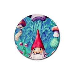 Mushroom Magic Rubber Round Coaster (4 Pack) by GardenOfOphir