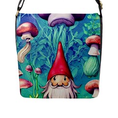 Mushroom Magic Flap Closure Messenger Bag (l) by GardenOfOphir