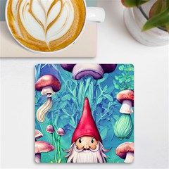 Mushroom Magic Uv Print Square Tile Coaster  by GardenOfOphir