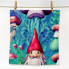 Mushroom Magic Face Towel by GardenOfOphir