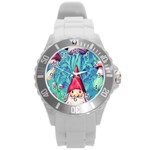 Mushroom Magic Round Plastic Sport Watch (L) Front