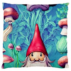 Mushroom Magic Large Cushion Case (two Sides) by GardenOfOphir