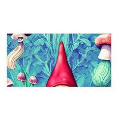 Mushroom Magic Satin Wrap 35  X 70  by GardenOfOphir