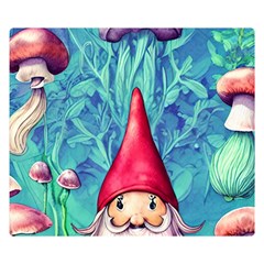 Mushroom Magic One Side Premium Plush Fleece Blanket (small)