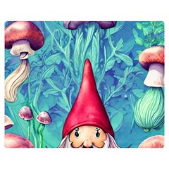 Mushroom Magic One Side Premium Plush Fleece Blanket (medium) by GardenOfOphir