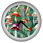 Witch s Woods Wall Clock (Silver) Front