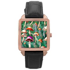 Witch s Woods Rose Gold Leather Watch  by GardenOfOphir