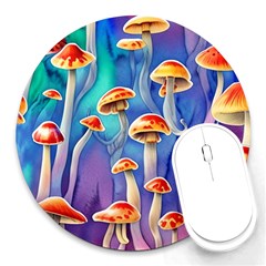 Tiny Toadstools Round Mousepad by GardenOfOphir