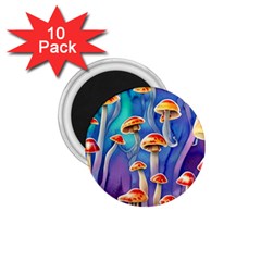 Tiny Toadstools 1 75  Magnets (10 Pack)  by GardenOfOphir