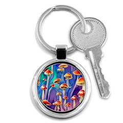 Tiny Toadstools Key Chain (round) by GardenOfOphir