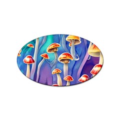 Tiny Toadstools Sticker (oval) by GardenOfOphir