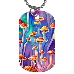 Tiny Toadstools Dog Tag (one Side) by GardenOfOphir