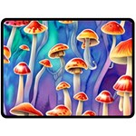 Tiny Toadstools One Side Fleece Blanket (Large) 80 x60  Blanket Front