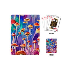 Tiny Toadstools Playing Cards Single Design (mini) by GardenOfOphir