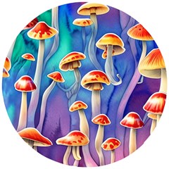 Tiny Toadstools Wooden Puzzle Round by GardenOfOphir