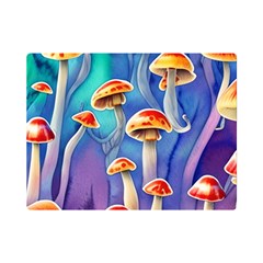 Tiny Toadstools One Side Premium Plush Fleece Blanket (mini)