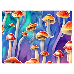 Tiny Toadstools One Side Premium Plush Fleece Blanket (extra Small)