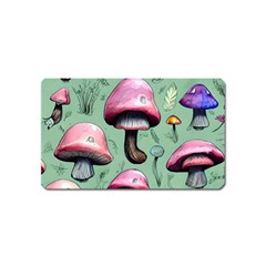 Boho Woods Mushroom Magnet (name Card) by GardenOfOphir