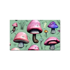 Boho Woods Mushroom Sticker Rectangular (100 Pack) by GardenOfOphir