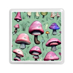 Boho Woods Mushroom Memory Card Reader (square) by GardenOfOphir