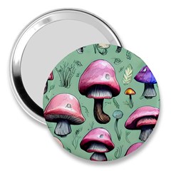 Boho Woods Mushroom 3  Handbag Mirrors by GardenOfOphir