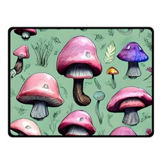 Boho Woods Mushroom Fleece Blanket (small) by GardenOfOphir