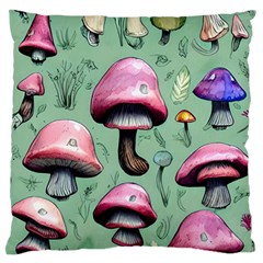 Boho Woods Mushroom Standard Premium Plush Fleece Cushion Case (two Sides) by GardenOfOphir