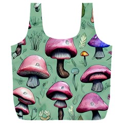 Boho Woods Mushroom Full Print Recycle Bag (xxl) by GardenOfOphir