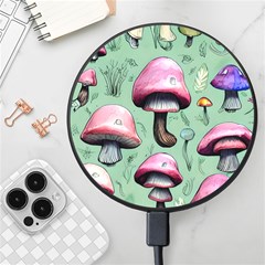 Boho Woods Mushroom Wireless Fast Charger(black)