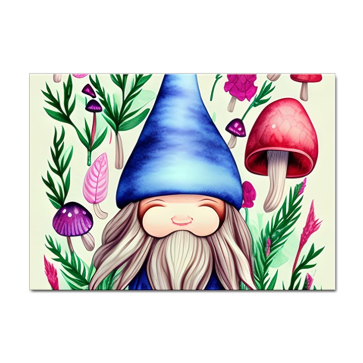 Tiny Mushroom Forest Scene Sticker A4 (10 pack)